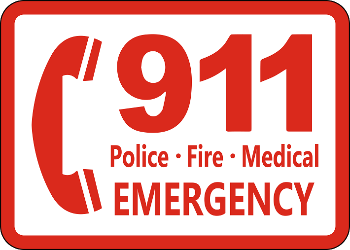 「911」のステッカーロゴ